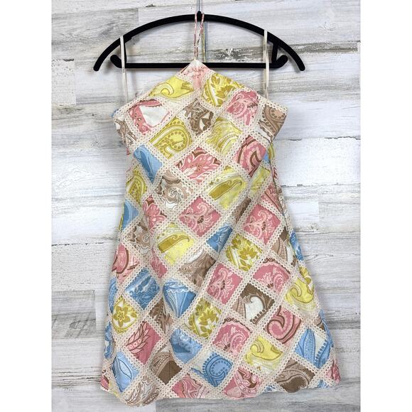 Hemant & Nandita Women’s S/M Multicolor Fiza Patchwork Bodycon Mini Dress NEW - Picture 3 of 11